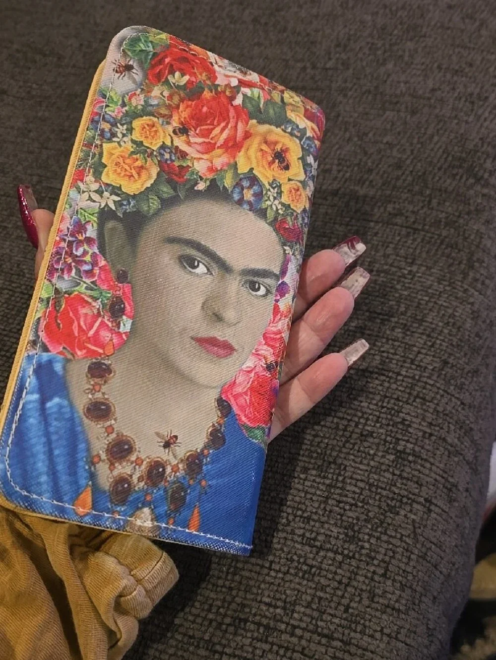 Frida Floral Portrait Wallet  Multicolor